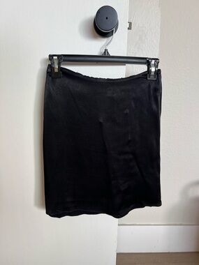 DISSH Black Satin Mini Skirt